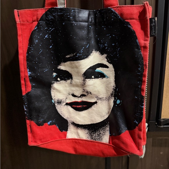 Andy Warhol Handbags - Andy Warhol Jackie O Red Tote Bag